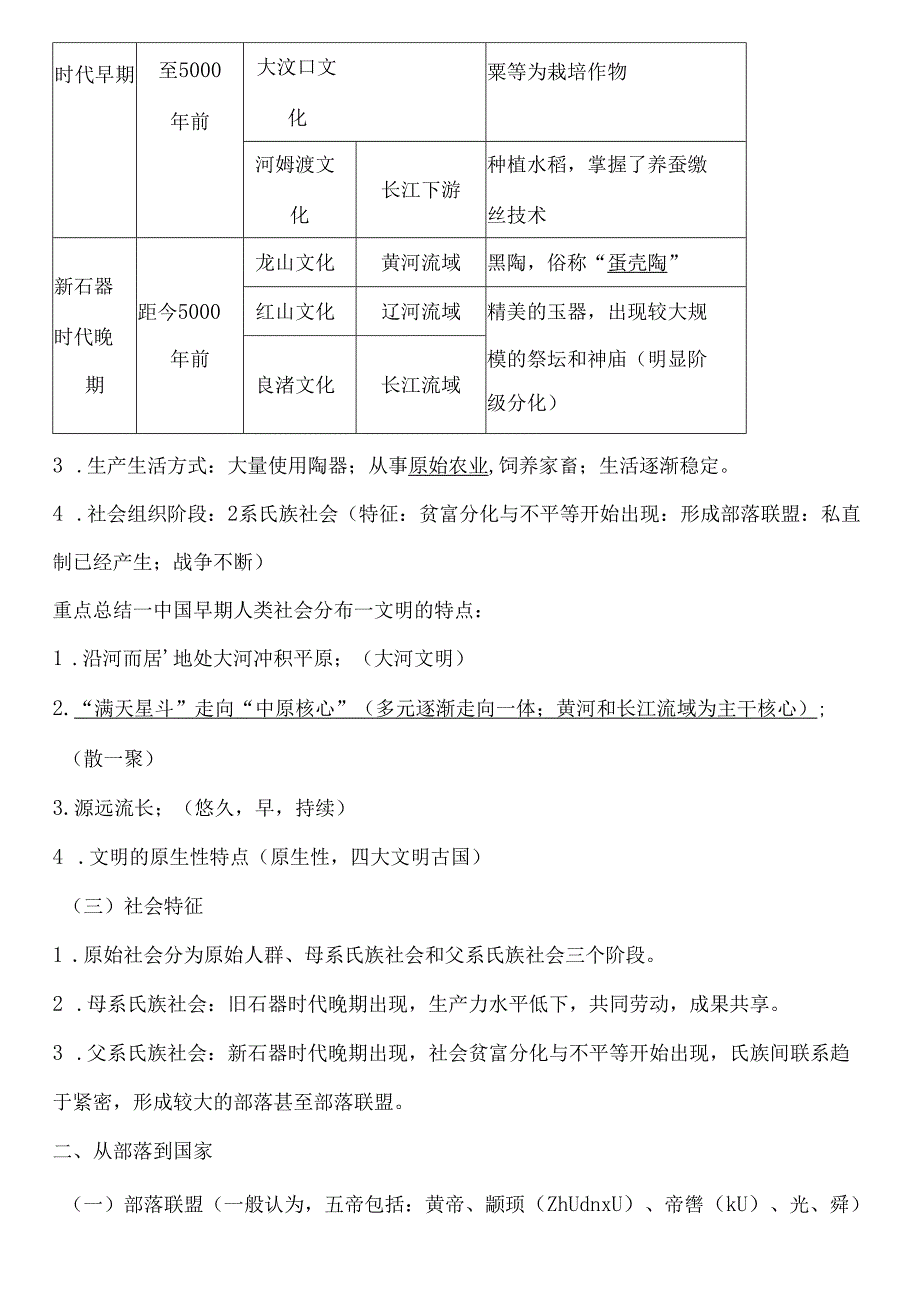 第1课《中华文明的起源与早期国家》知识总结.docx_第2页