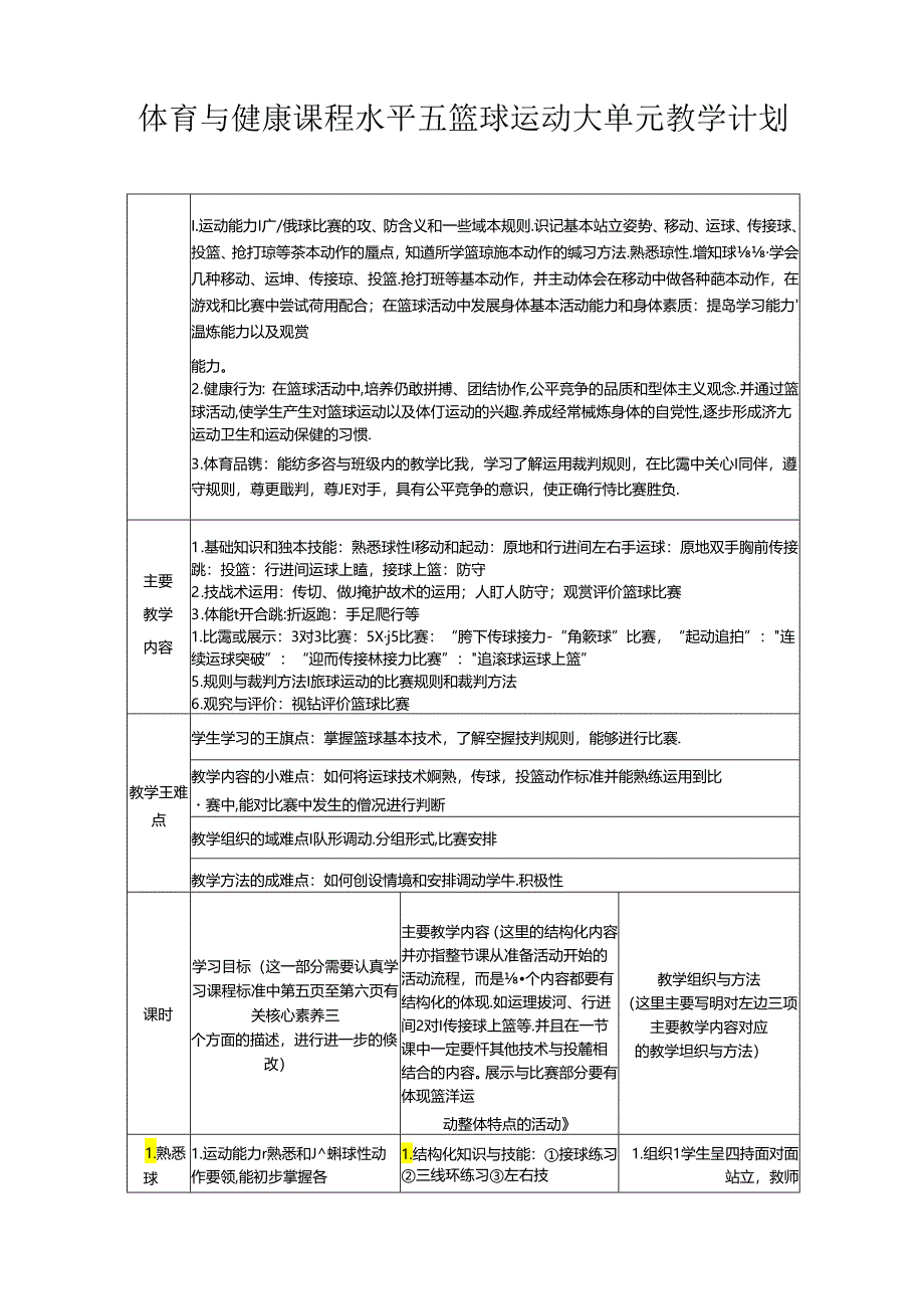 41水平五 篮球单元18课时计划-《篮球：交叉步持球突破》教案.docx_第1页