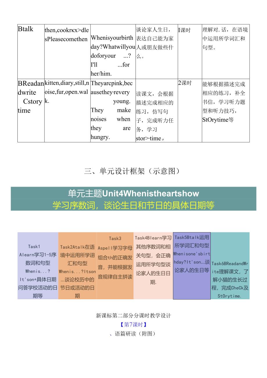 【单元整体教学设计】Unit 4 When is the art show PC Story time 教案.docx_第3页