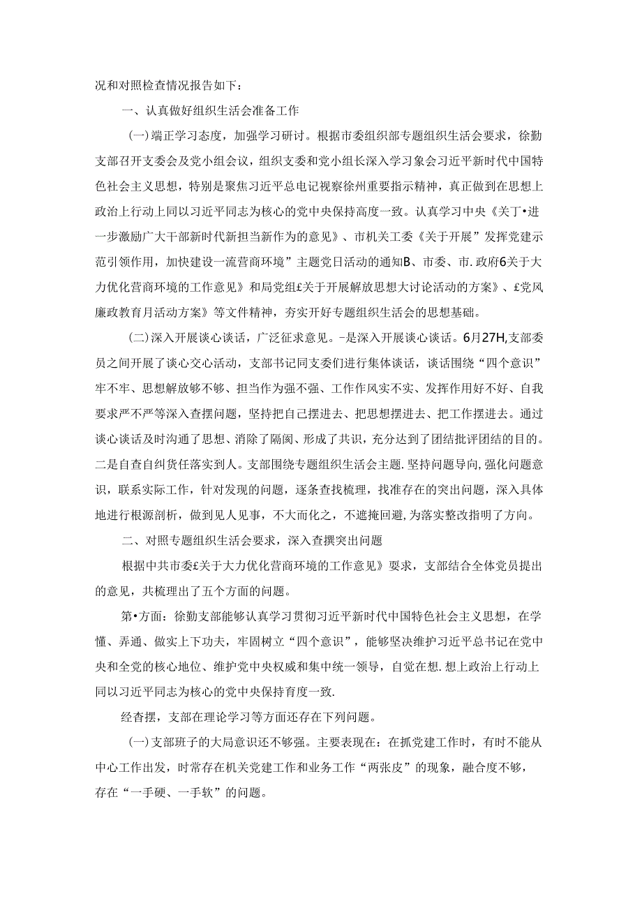 营商环境民主生活会范文(精选5篇).docx_第3页