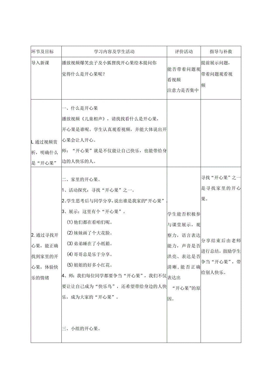 道德与法治二下第一单元第三课《做个“开心果”》第一课时教学设计.docx_第2页