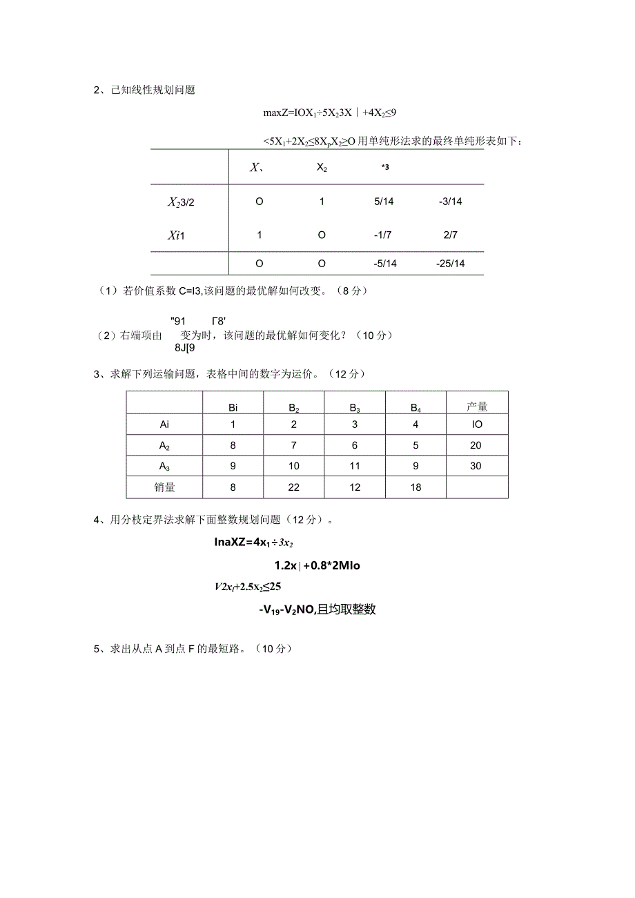 物流运筹学运筹学试卷及答案卷2.docx_第3页