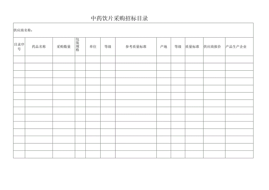 中药饮片采购招标目录.docx_第1页