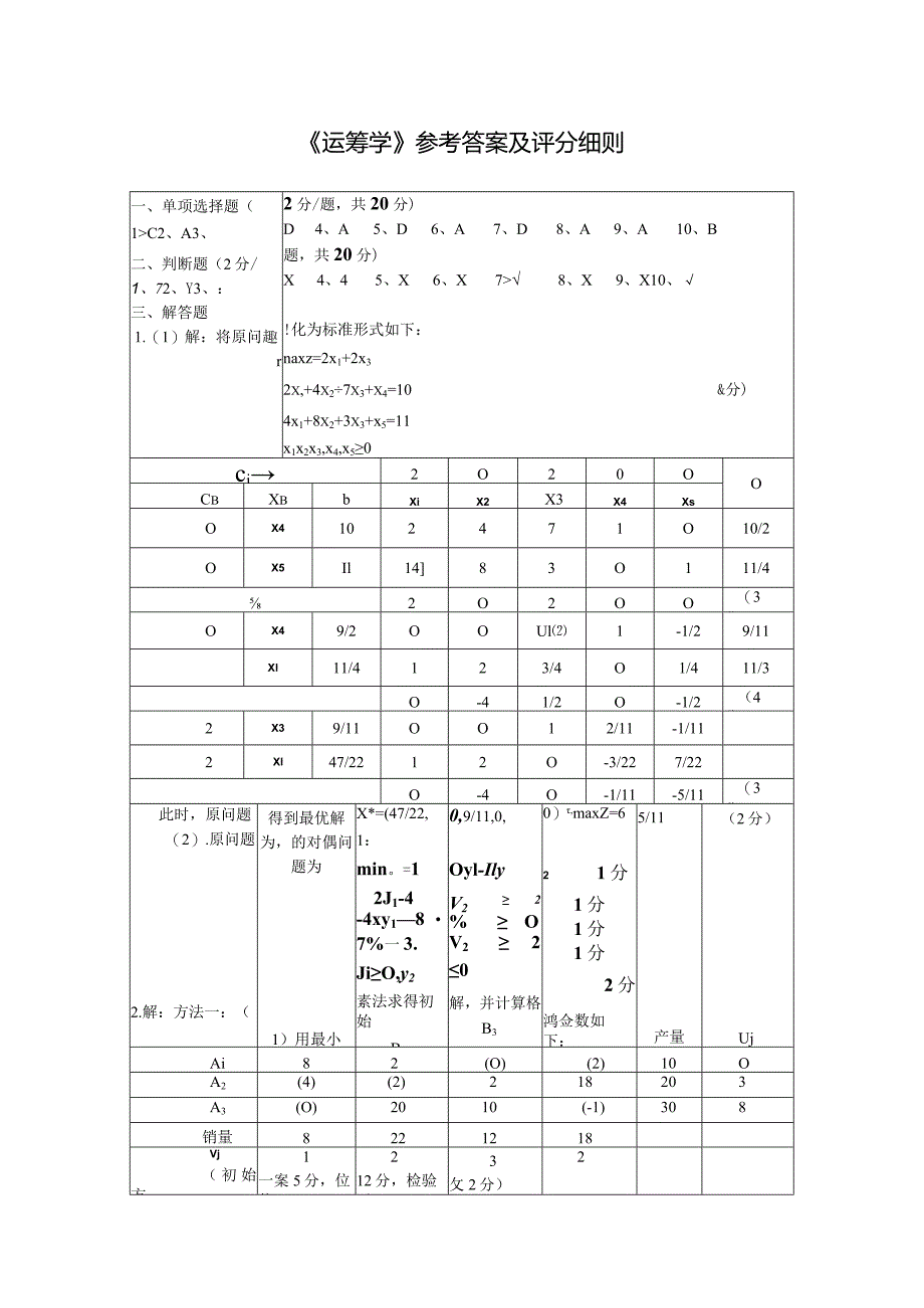 物流运筹学试卷运筹学1卷答案.docx_第1页