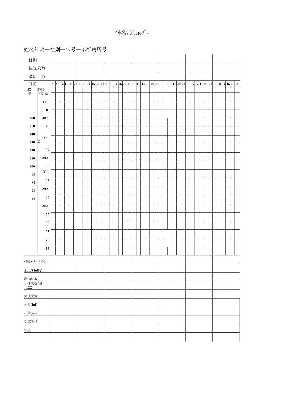 民营医疗美容机构体温记录单.docx_第1页