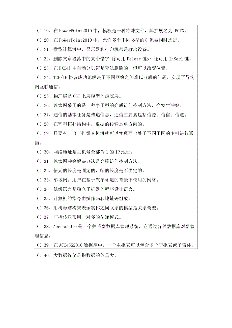 厦门理工学院计算机基础判断题大全.docx_第2页