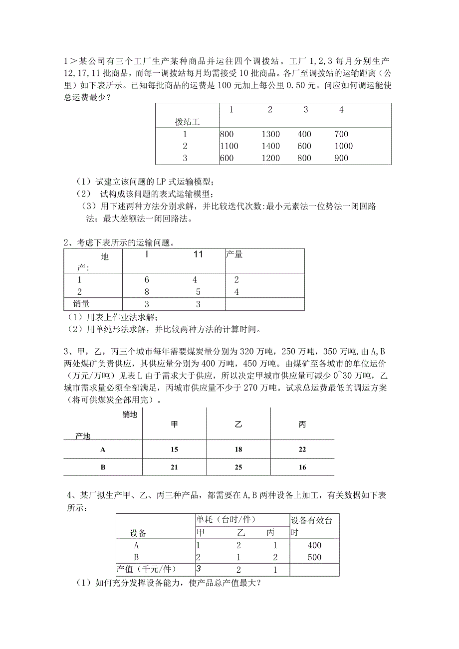 物流运筹学实验11道试题.docx_第1页