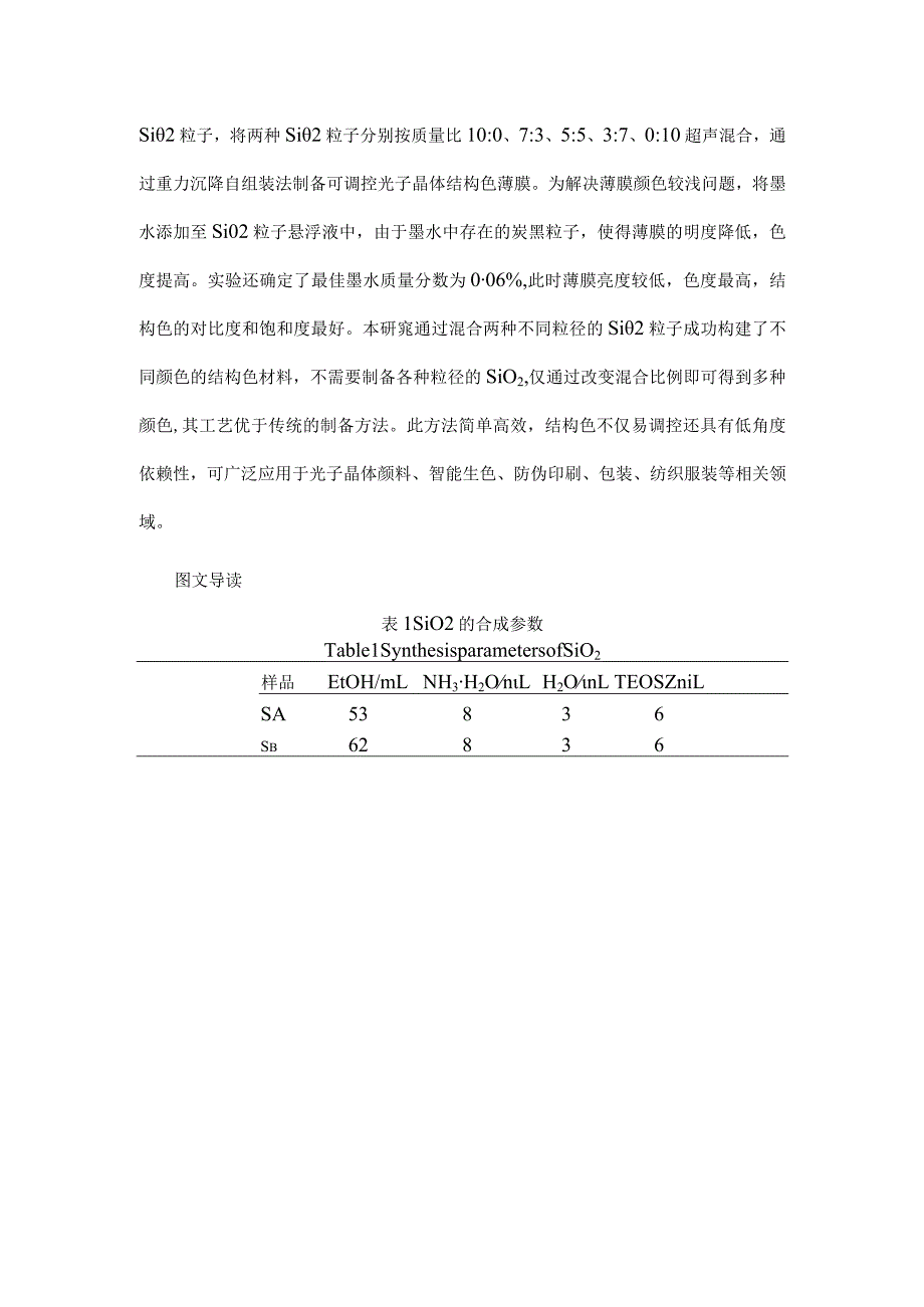 不同粒径SiO2粒子混合制备光子晶体结构色薄膜.docx_第2页