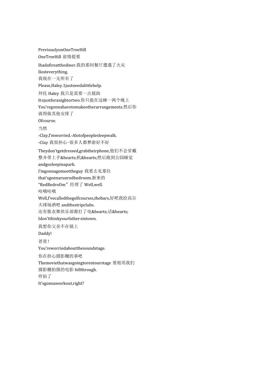 OneTreeHill《篮球兄弟（2003）》第九季第二集完整中英文对照剧本.docx_第1页
