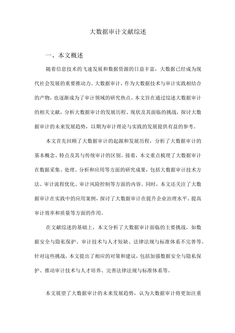 大数据审计文献综述.docx_第1页