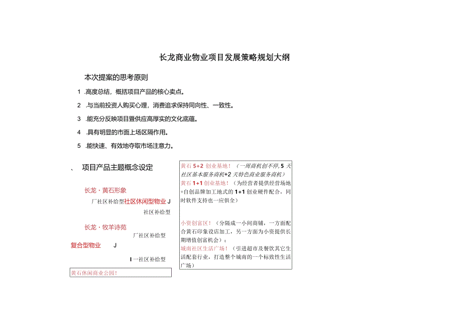 长龙商业物业项目发展策略规划.docx_第1页