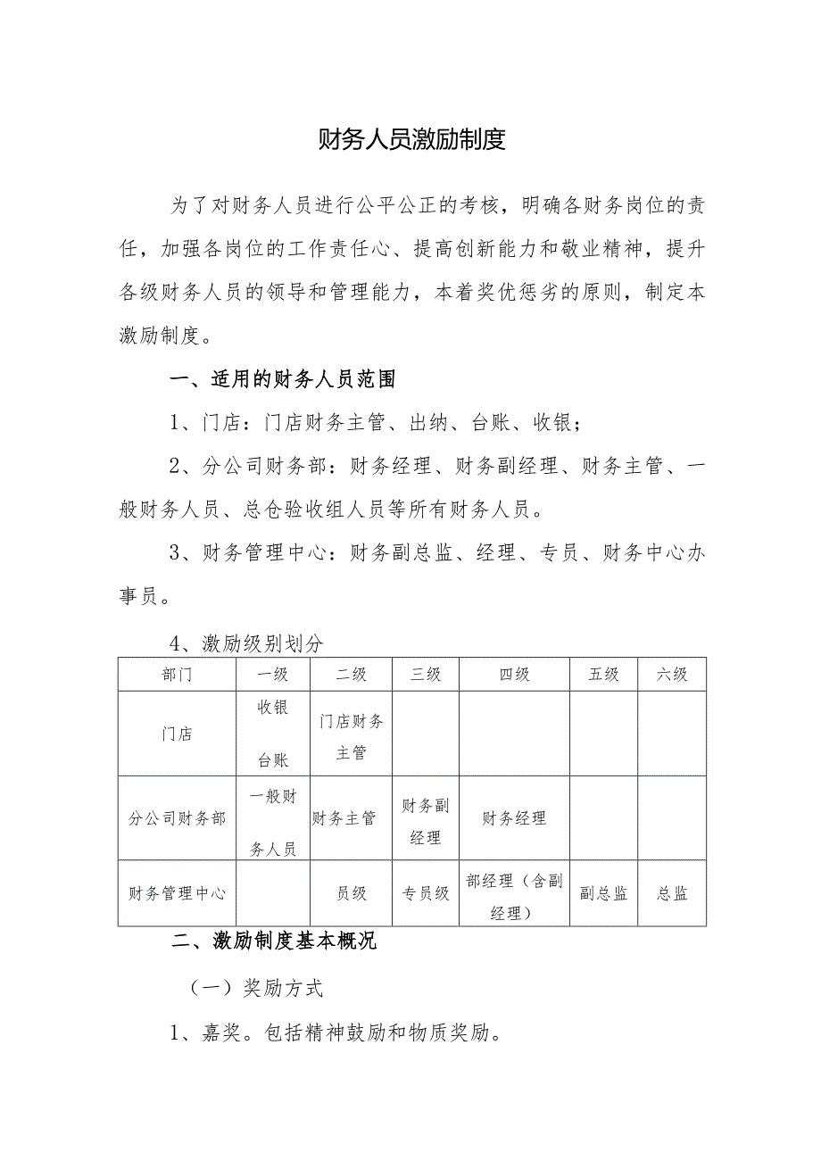 财务人员激励制度.docx_第1页