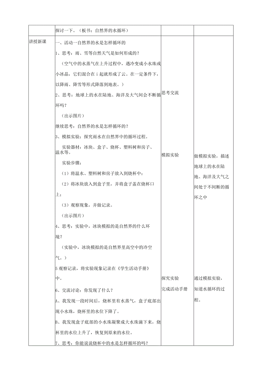 粤教版五年级科学上册《自然界的水循环》教案.docx_第2页