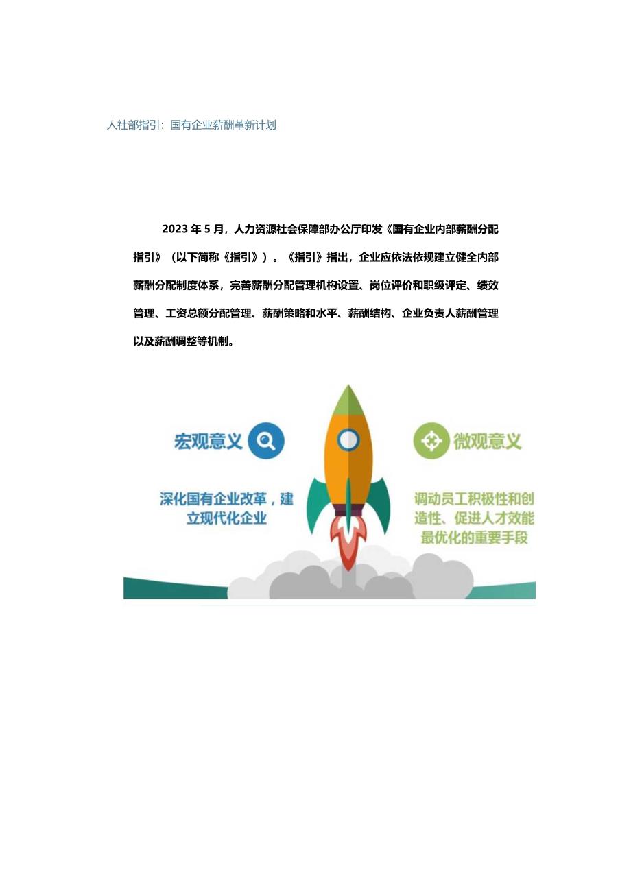 人社部指引：国有企业薪酬革新计划.docx_第1页