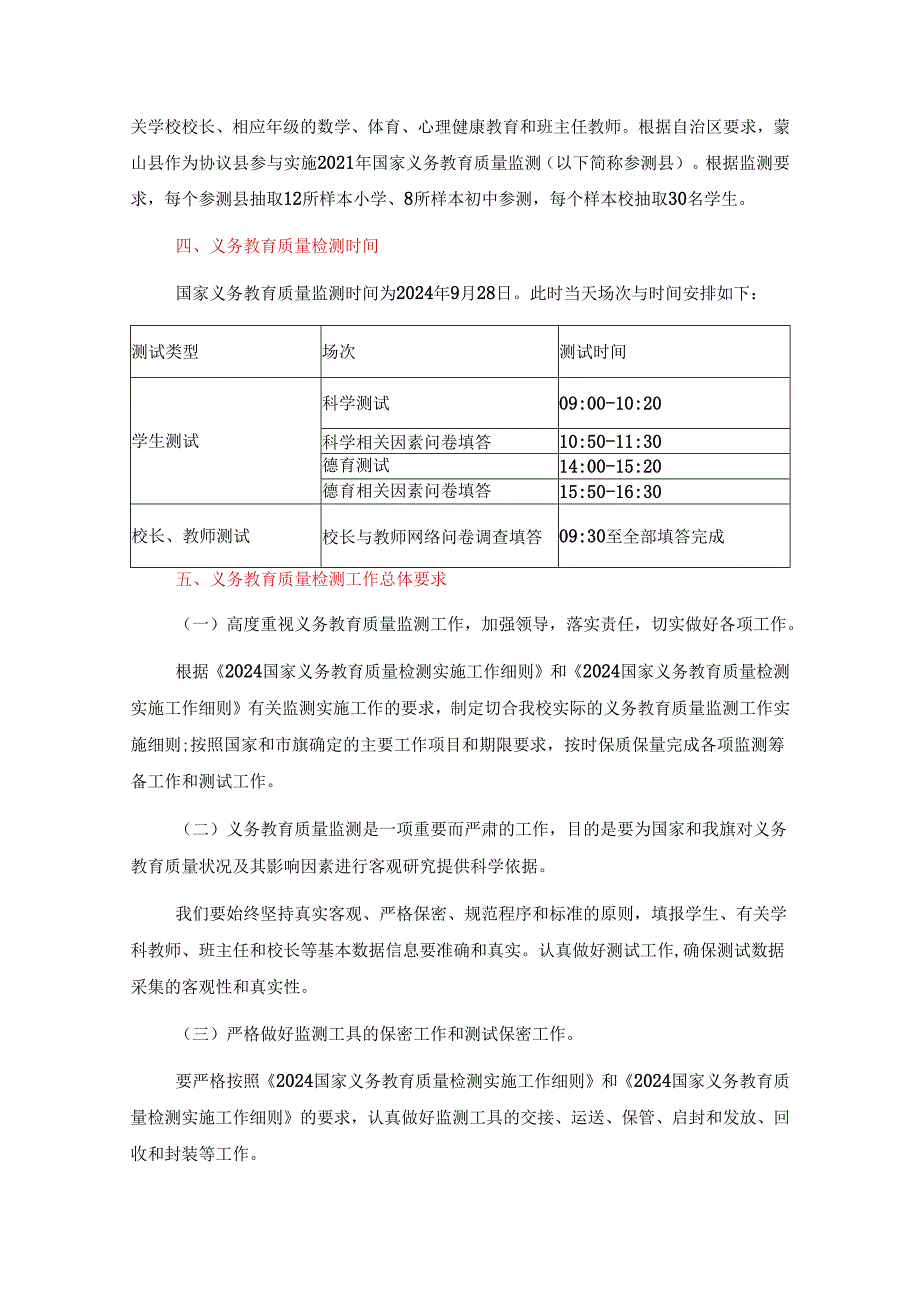 2024年中小学校国家义务教育质量监测实施工作细则方案.docx_第2页