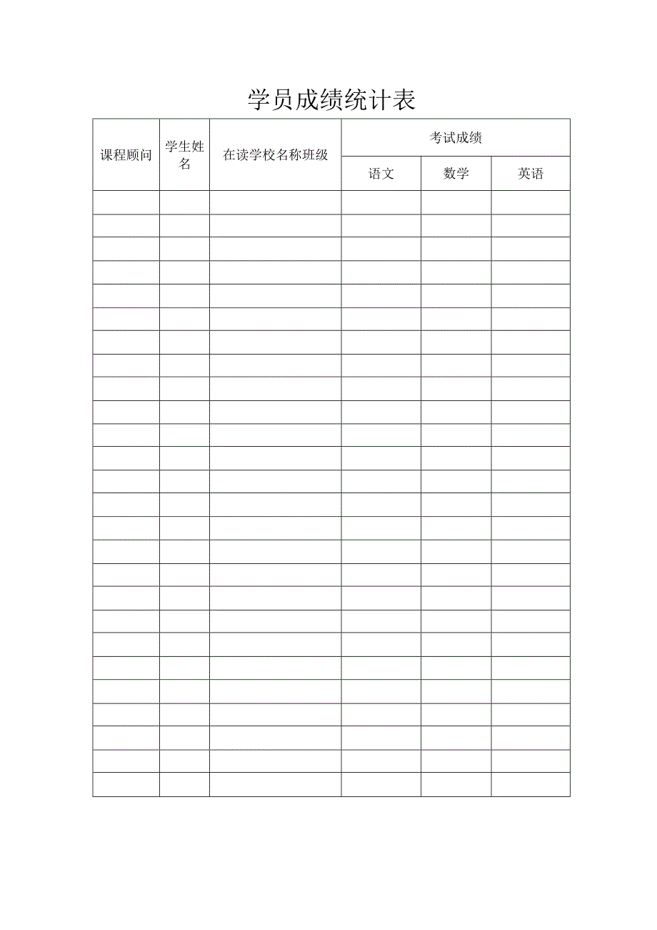 学员成绩统计表.docx_第1页