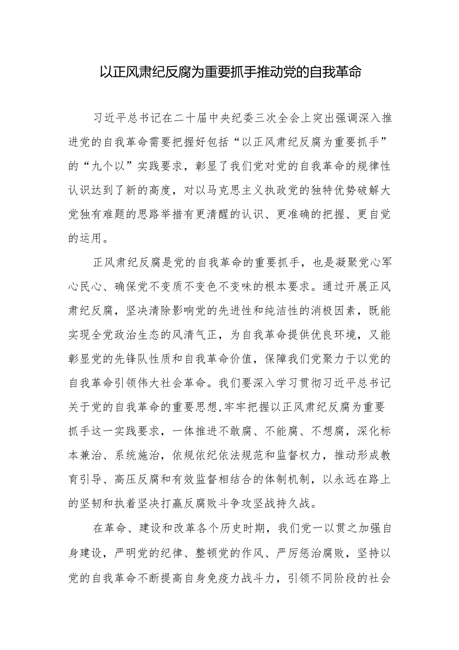 2024年党支部党员干部正风肃纪反腐主题研讨发言5篇.docx_第2页