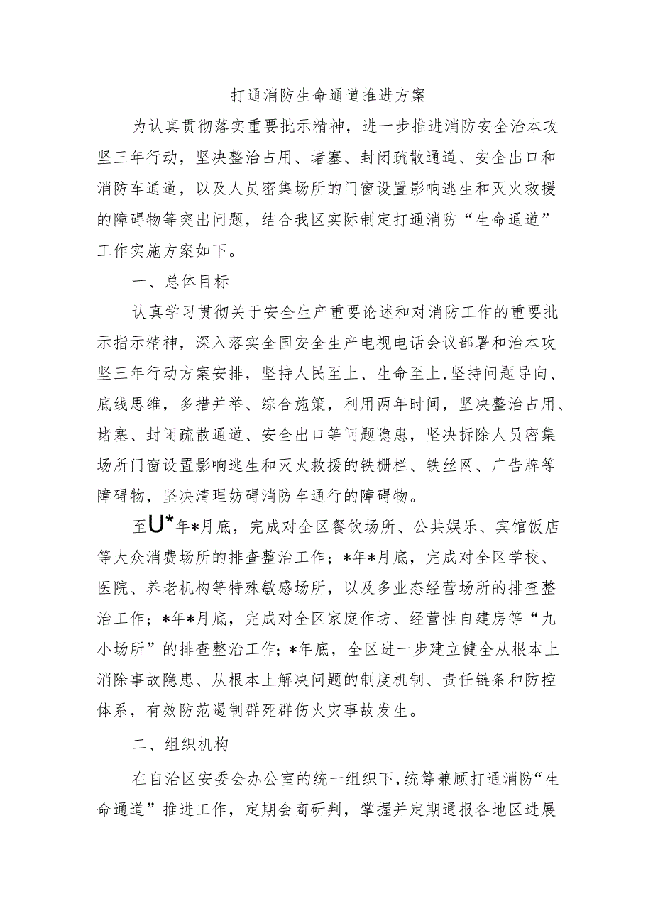 打通消防生命通道推进方案.docx_第1页