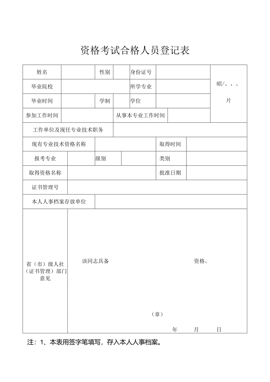 资格考试合格人员登记表.docx_第1页