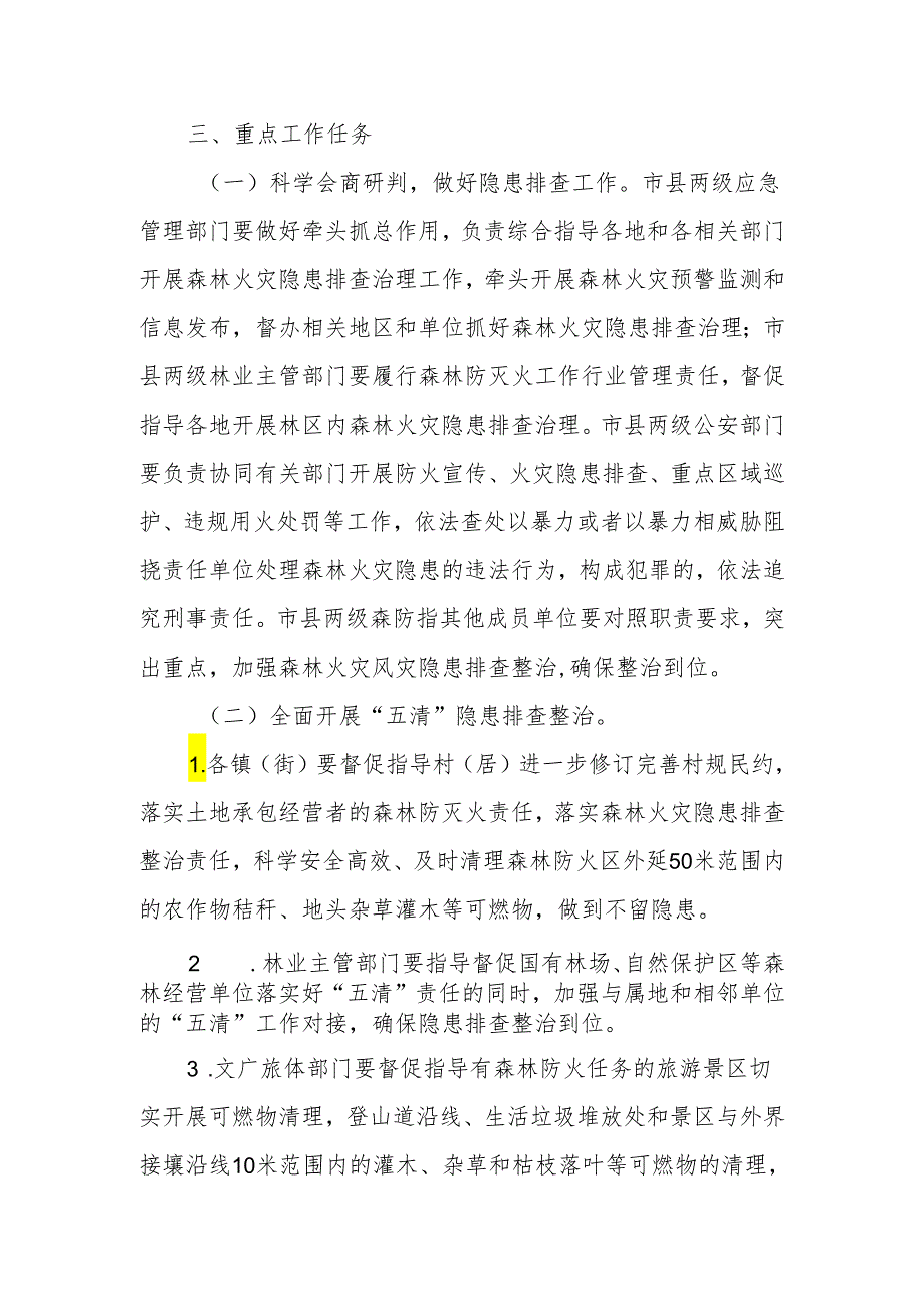 XX市 2024 年森林火灾风险隐患排查整治实施方案.docx_第3页