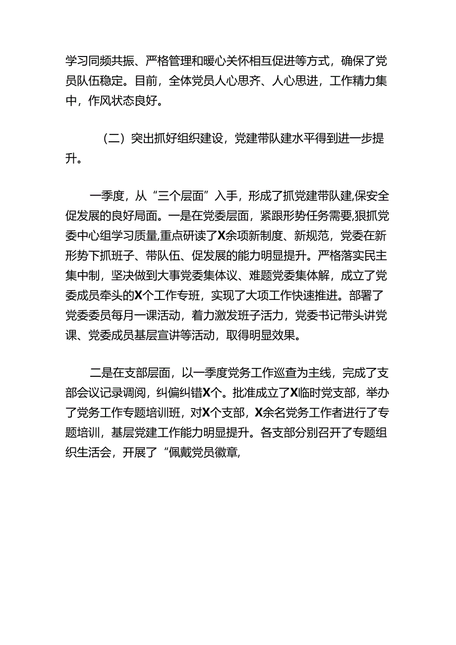 2024年第一季度党建工作总结及下一步计划（最新版）.docx_第3页