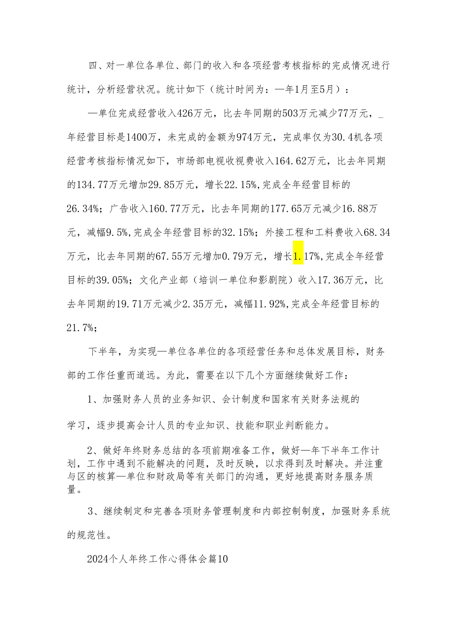 2024个人年终工作心得体会（35篇）.docx_第2页