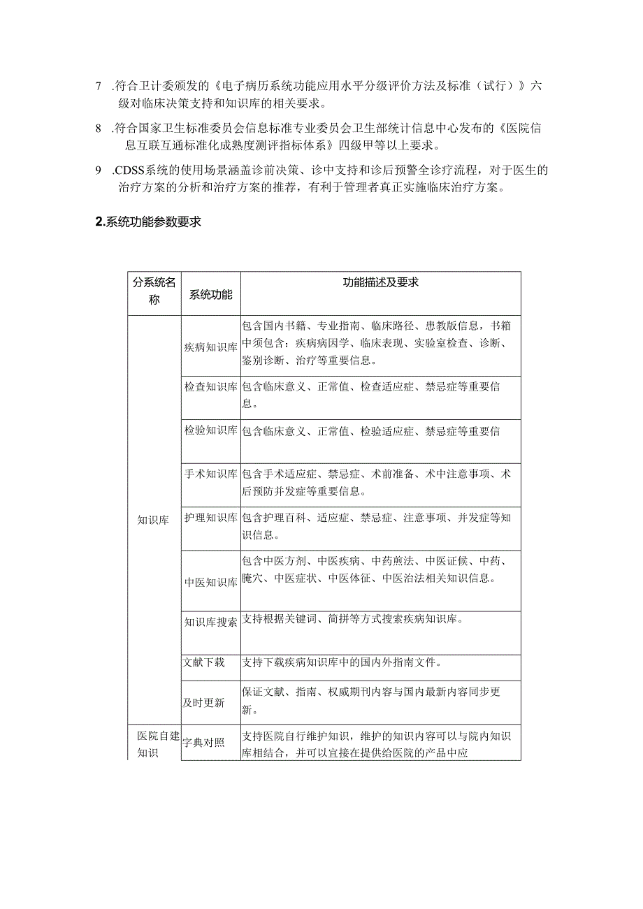 X省X市中医医院结构化病历中医智能辅助系统项目询价参数及要求（2024年）.docx_第2页