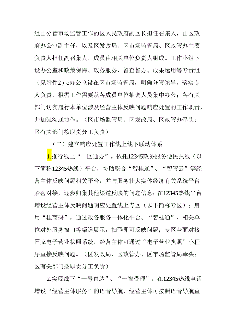 关于构建经营主体反映问题响应处置机制优化提升营商环境工作方案.docx_第2页