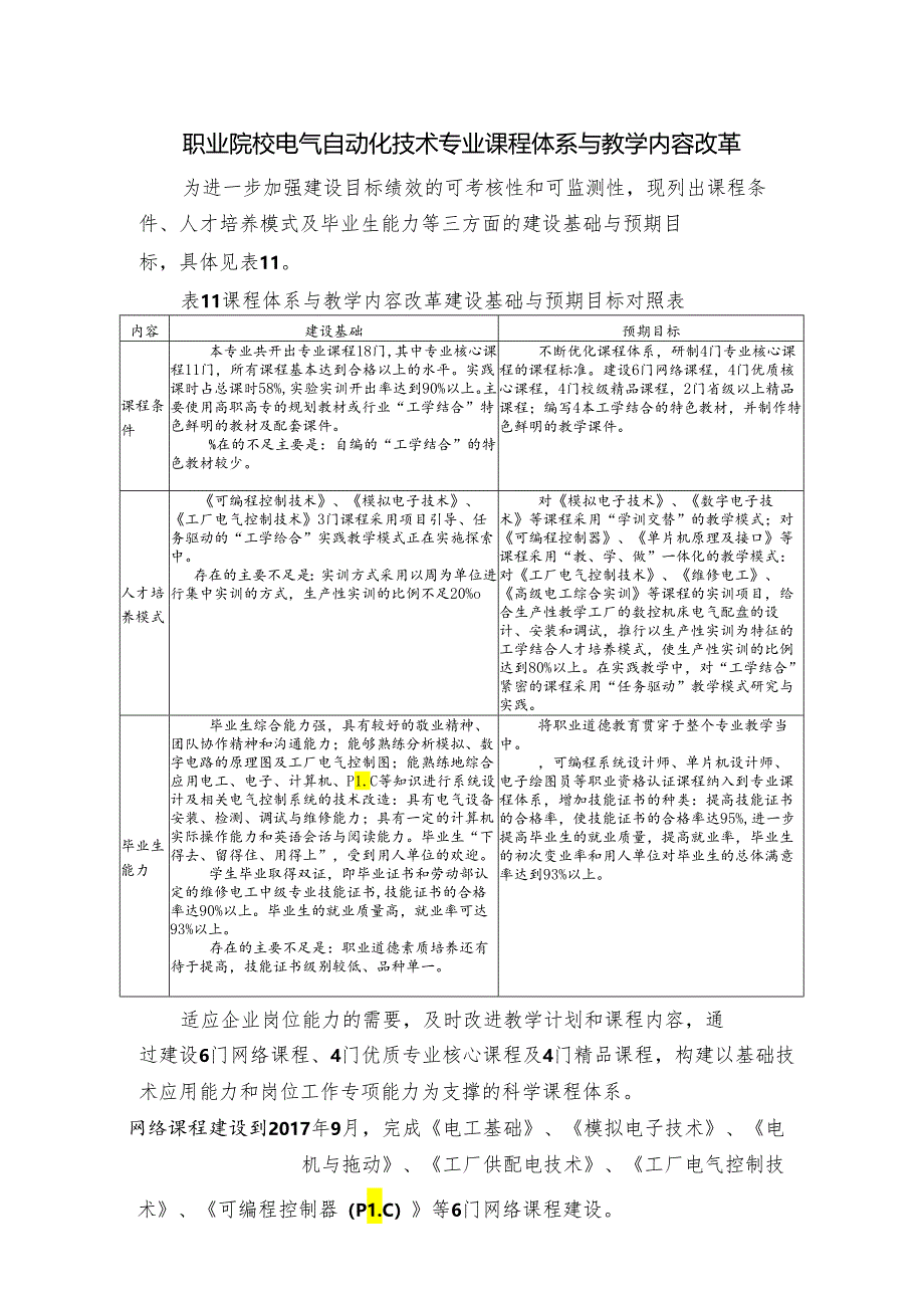 职业院校电气自动化技术专业课程体系与教学内容改革.docx_第1页