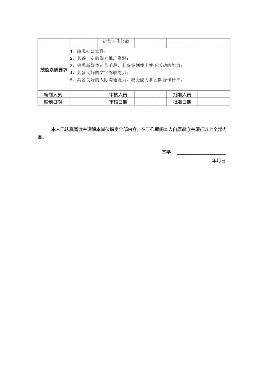 新媒体运营经理-岗位职责说明书.docx_第2页