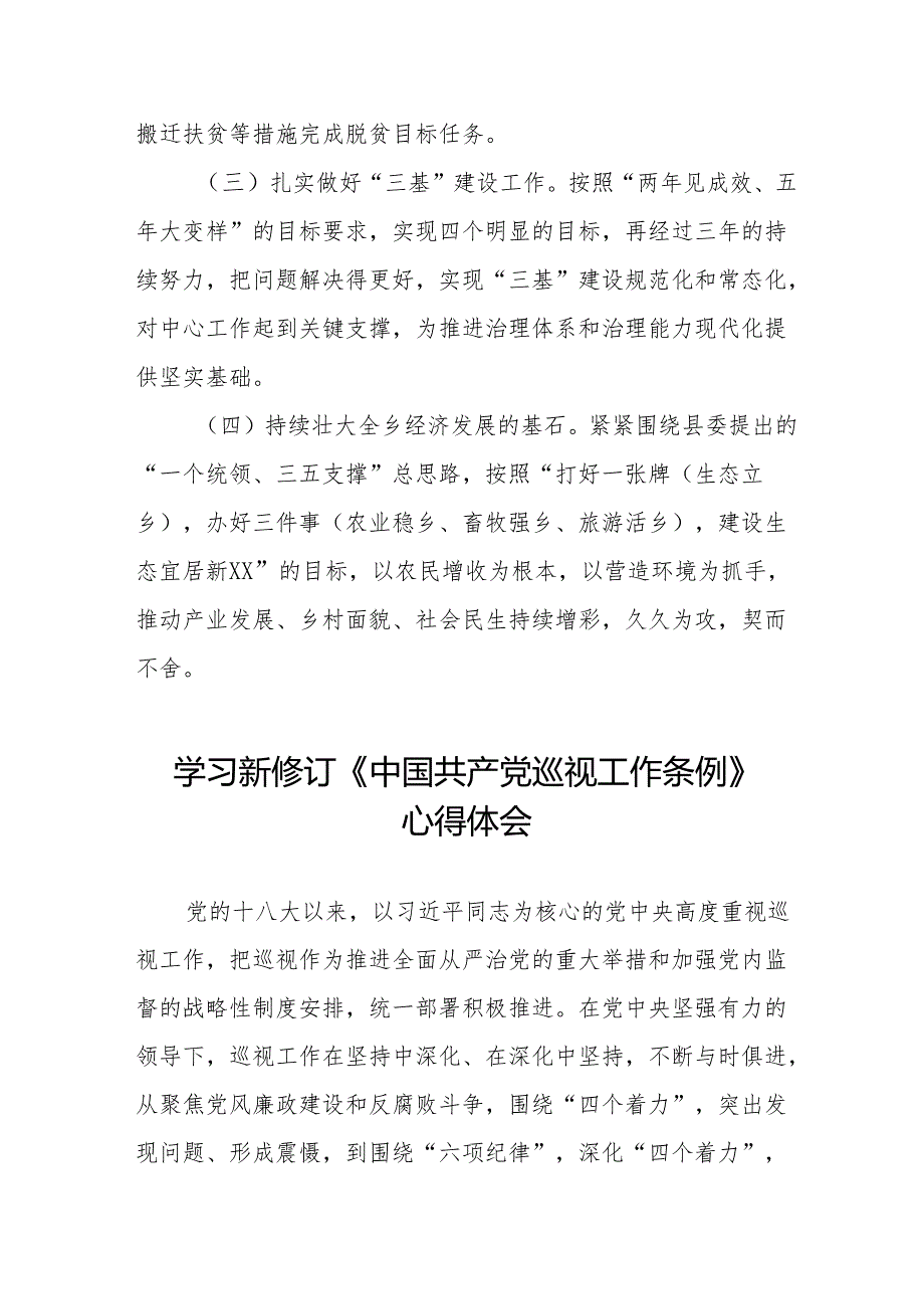 学习2024版新修订《中国共产党巡视工作条例》心得体会十九篇.docx_第3页