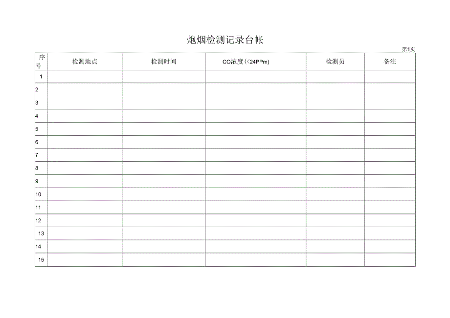 炮烟检测记录台帐.docx_第1页