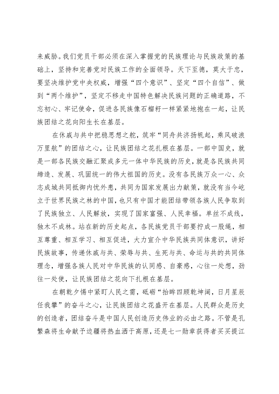 3篇 2024年学习新时代推动西部大开发座谈会讲话精神铸牢中华民族共同体意识心得体会.docx_第2页