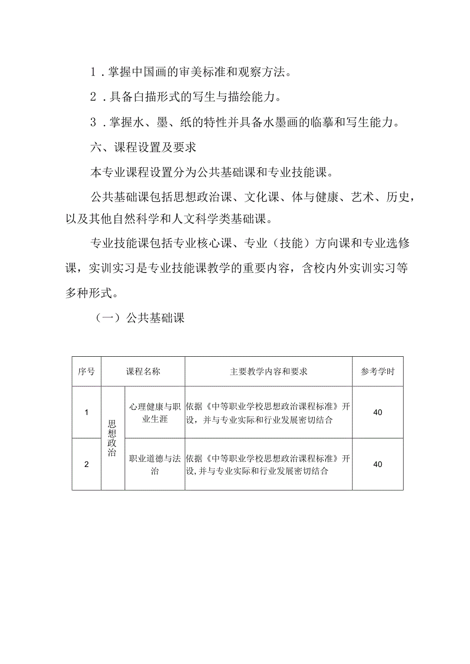 职业技术学院中职教育中心绘画专业人才培养方案.docx_第3页