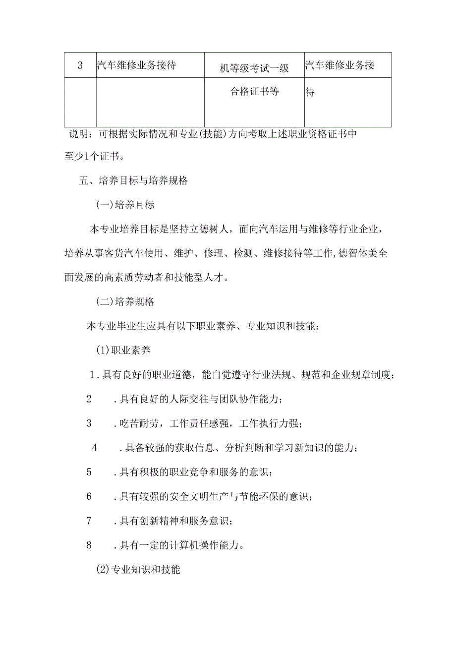 职业技术学校《汽车运用与维修》专业人才培养方案.docx_第2页