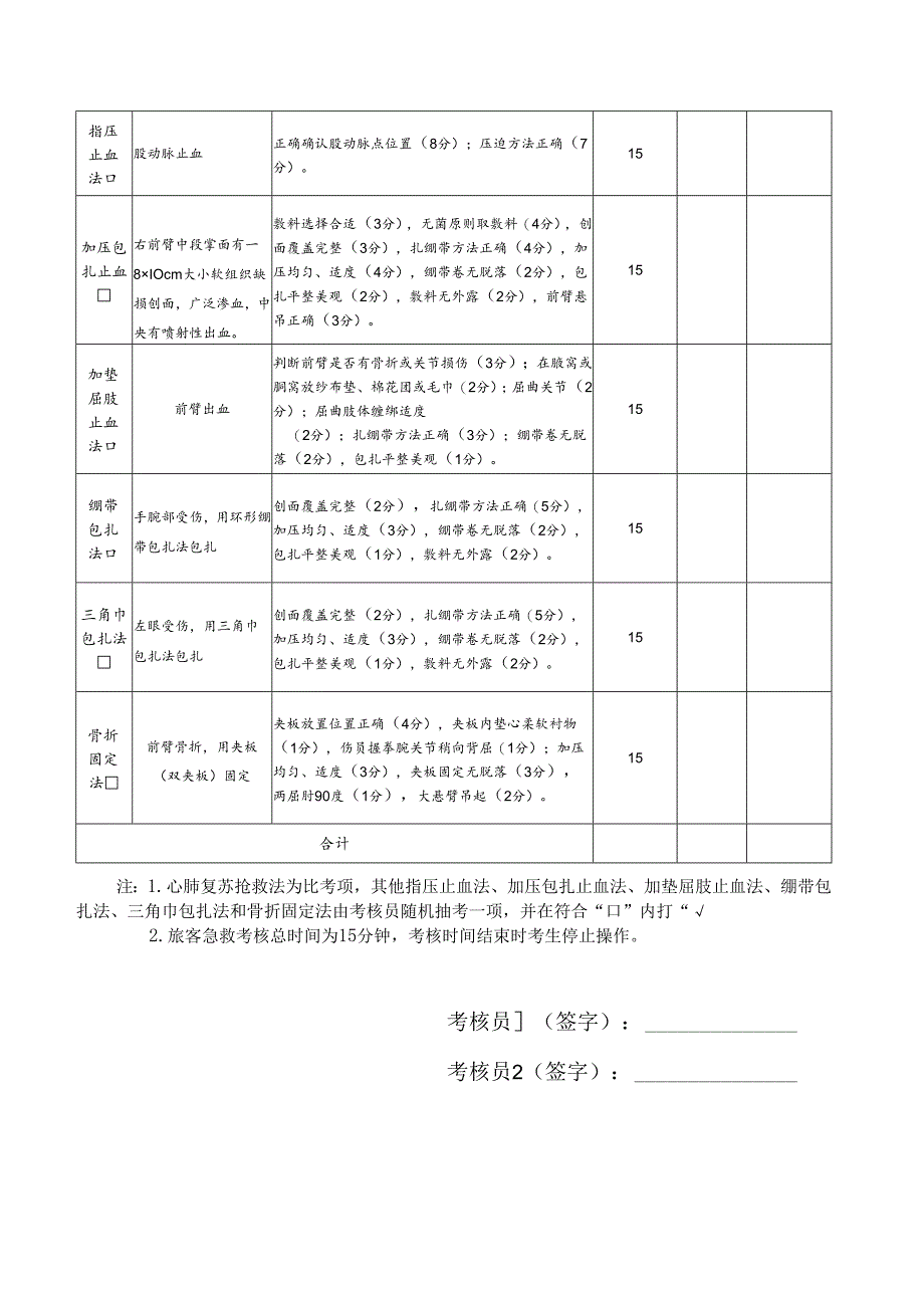 道路客货运输驾驶员从业资格考试专业能力考核评分表.docx_第3页