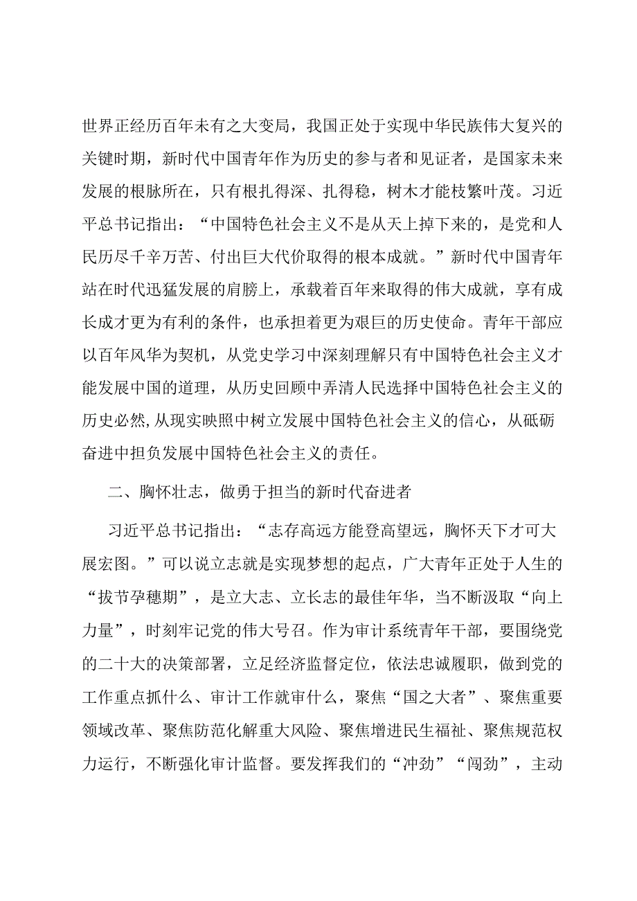 交流发言：以青春之我 推动审计事业高质量发展.docx_第2页