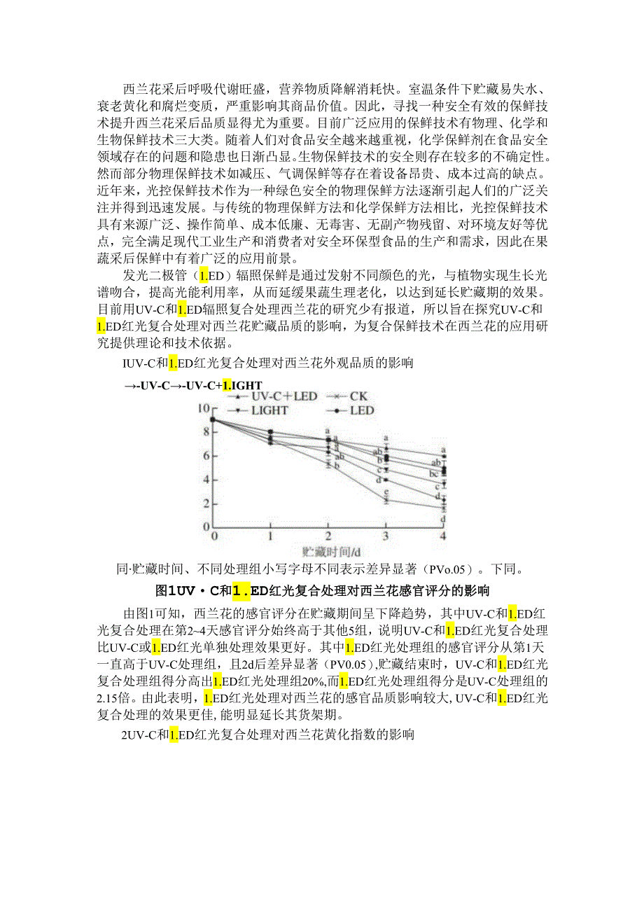 UVC和LED红光复合处理对西兰花贮藏品质的影响.docx_第1页