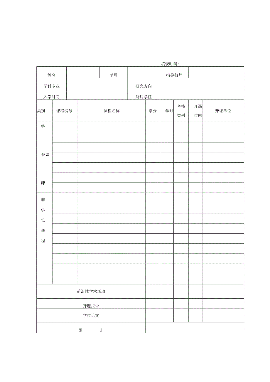 长沙理工大学博士研究生培养计划【模板】.docx_第1页