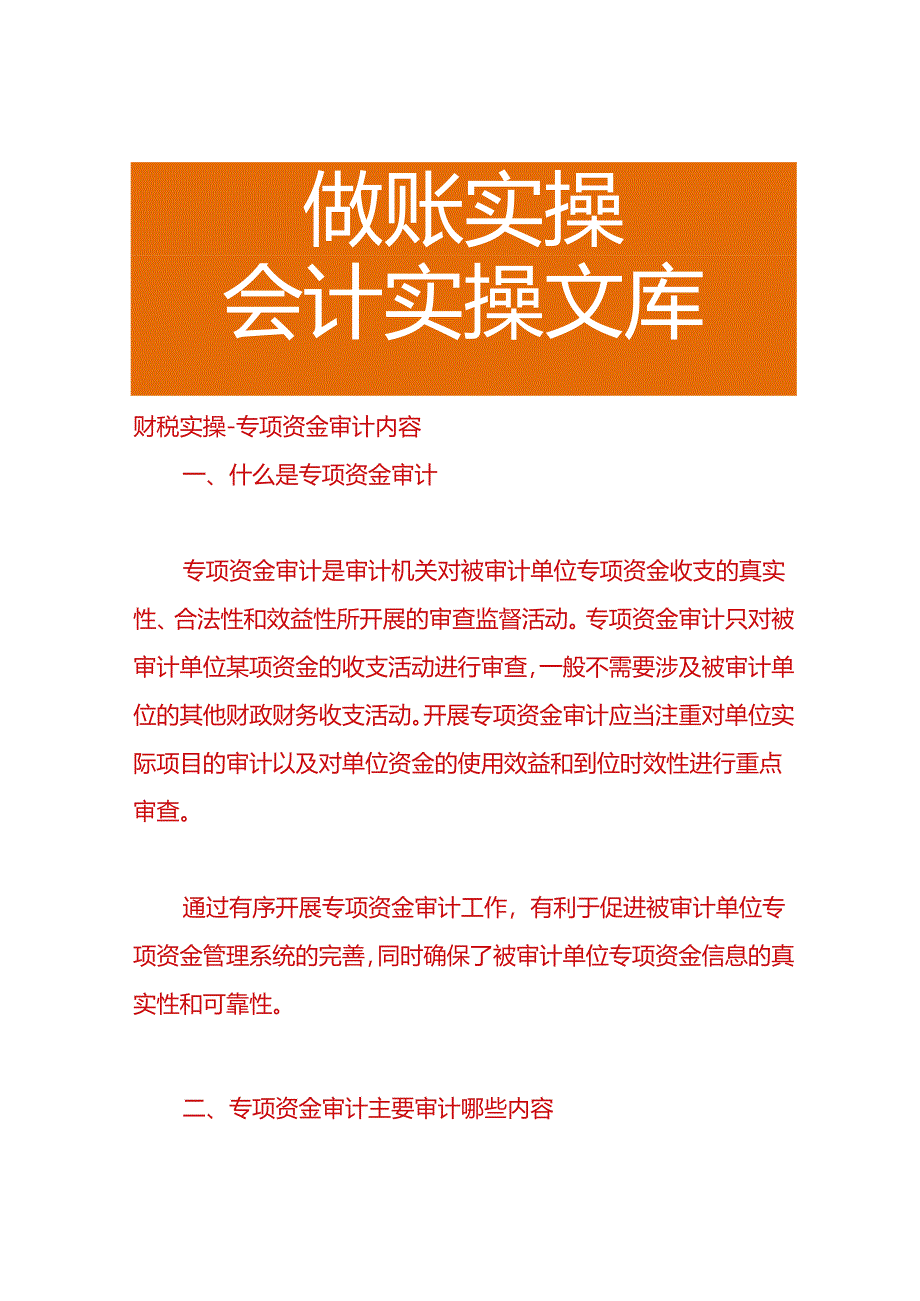 财税实操-专项资金审计内容.docx_第1页