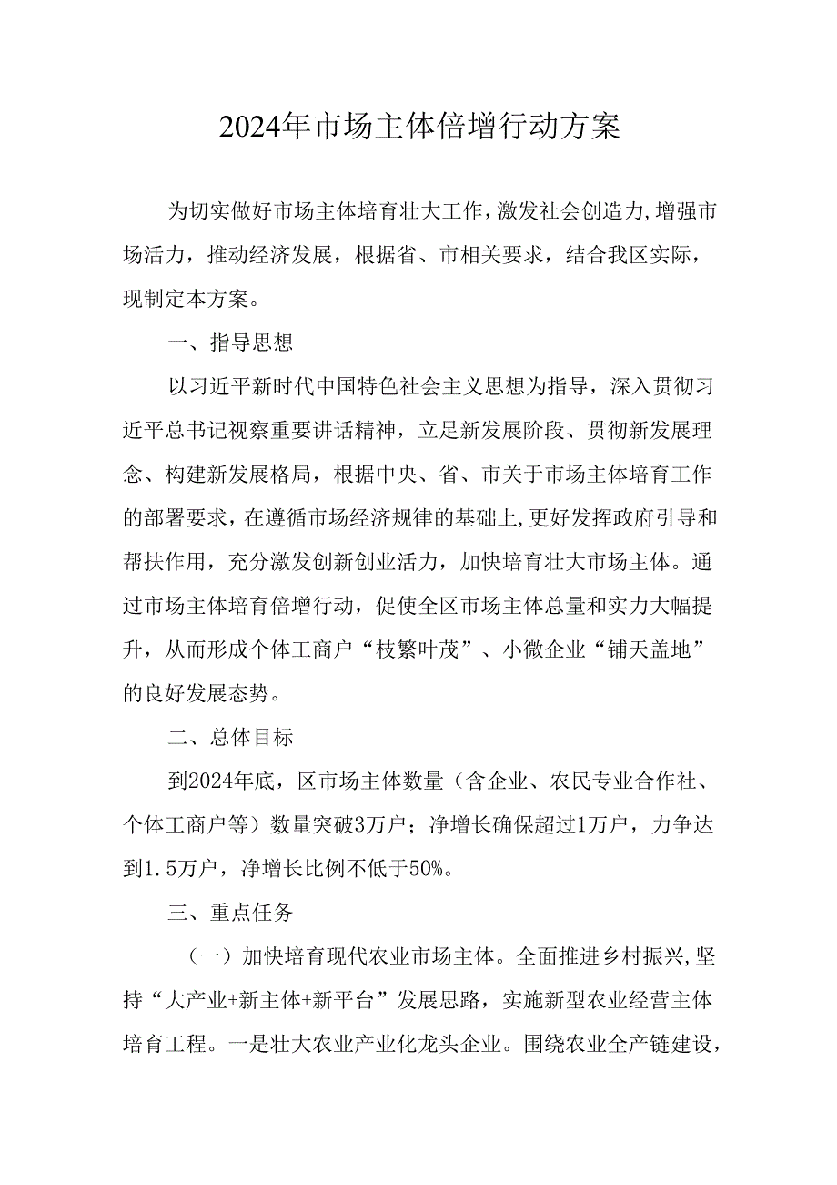 2024年市场主体倍增行动方案.docx_第1页