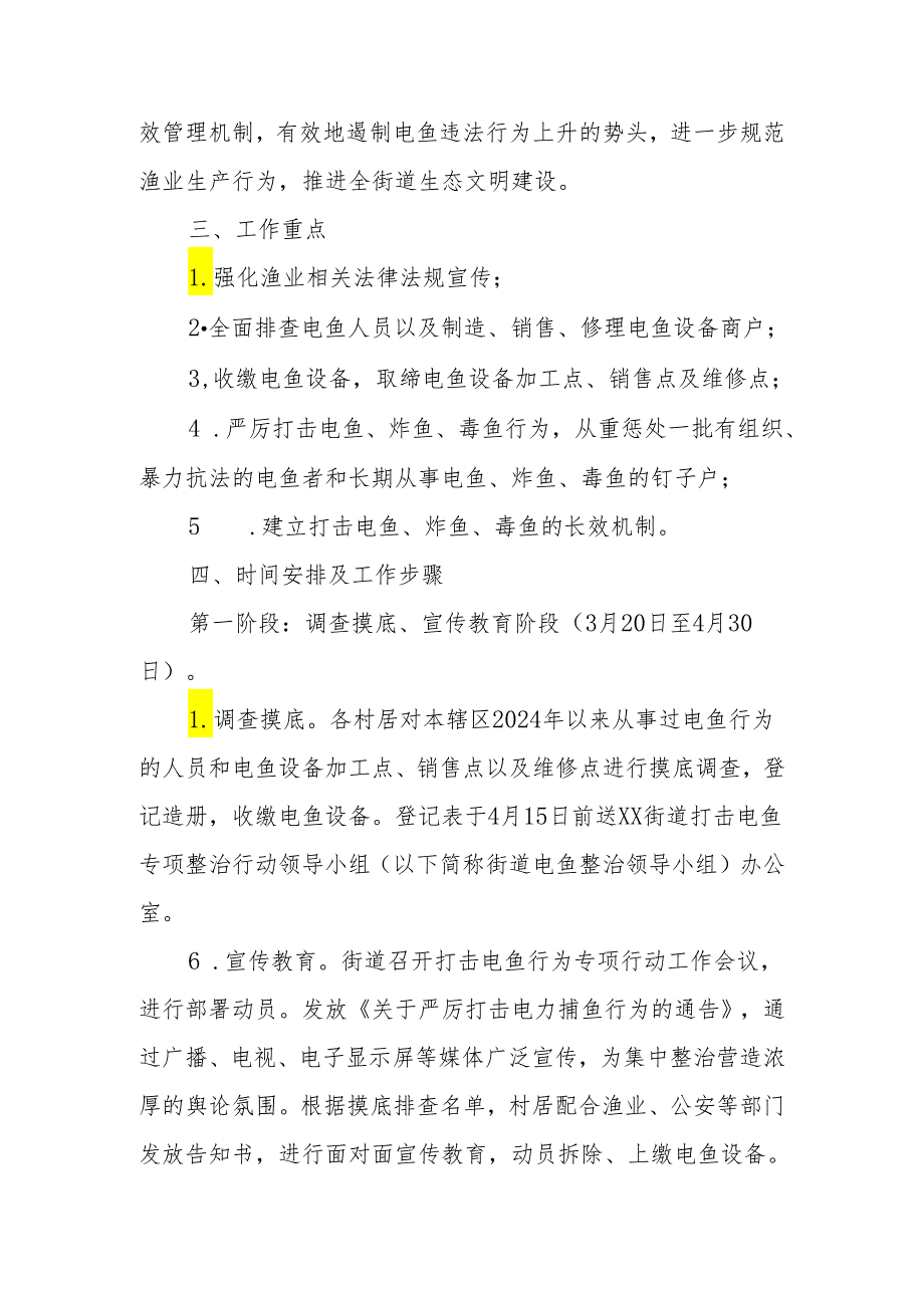 XX街道2024年打击电力捕鱼工作方案.docx_第2页