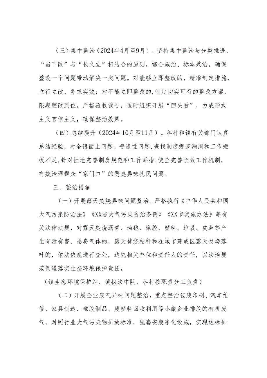 XX镇整治恶臭异味扰民问题保障人民群众合法环境权益专项行动方案.docx_第2页