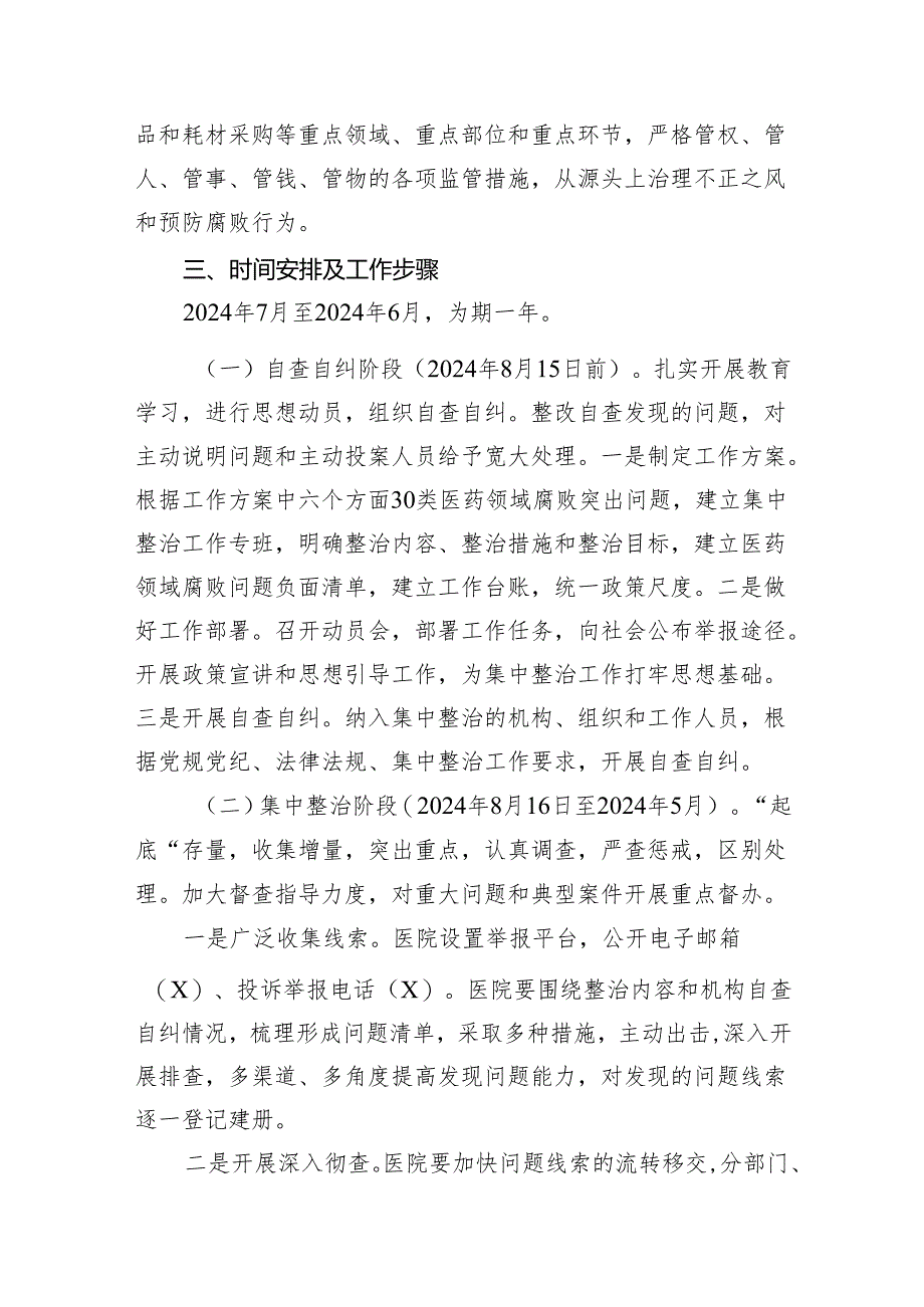 医院医药领域腐败问题集中整治工作方案5篇供参考.docx_第3页