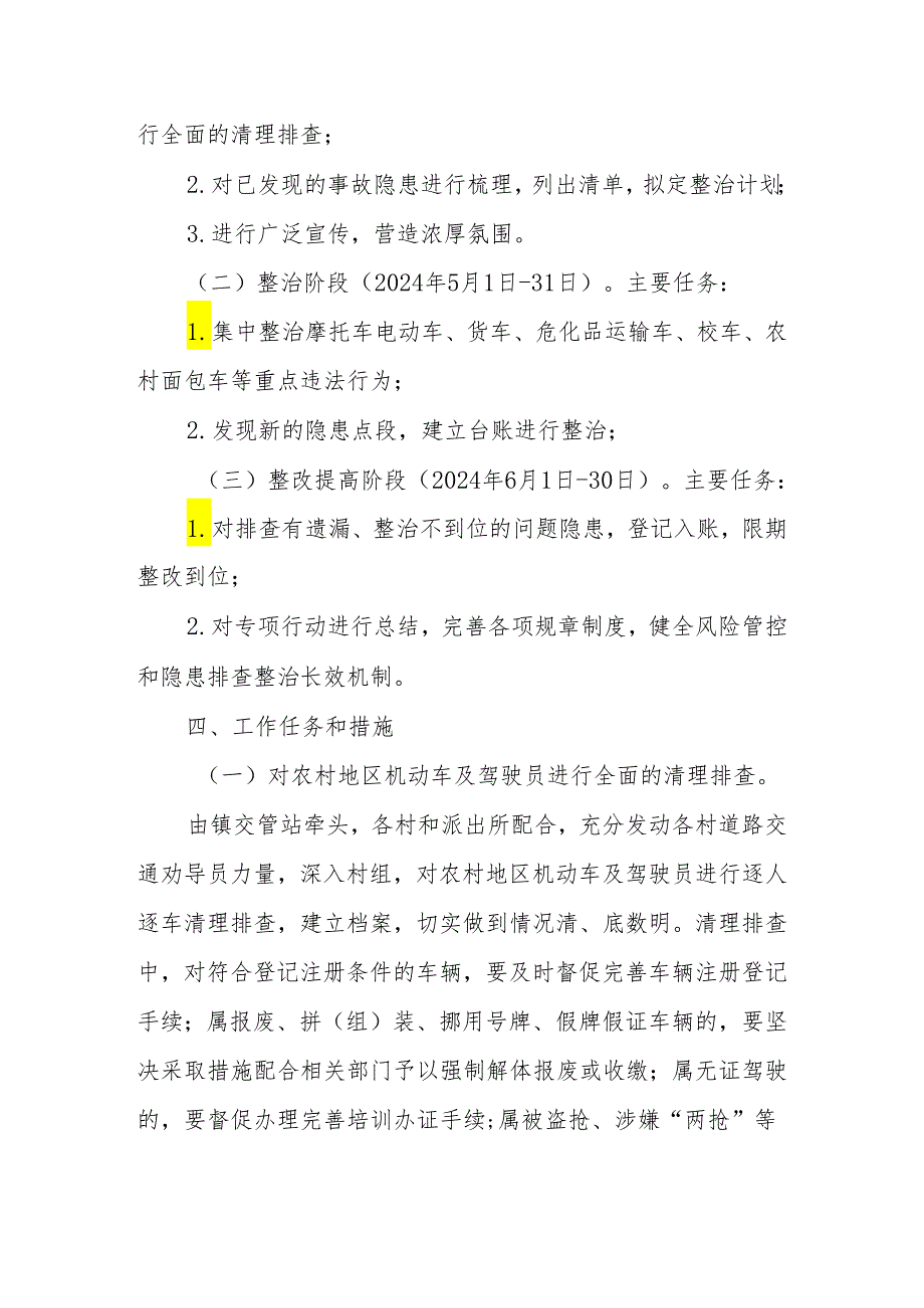 2024年XX镇道路交通安全大整治大提升百日攻坚暨“拆伞戴帽”专项行动实施方案.docx_第3页