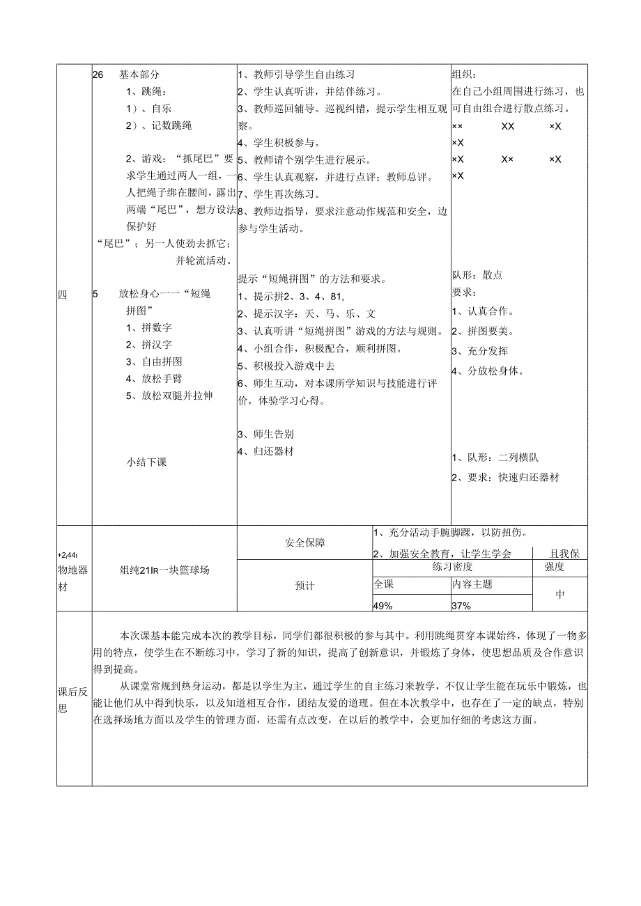 小学体育课《跳绳》教学设计.docx_第2页