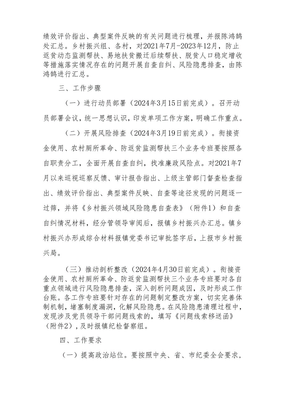 XX镇部分乡村振兴领域风险隐患清理工作方案.docx_第3页