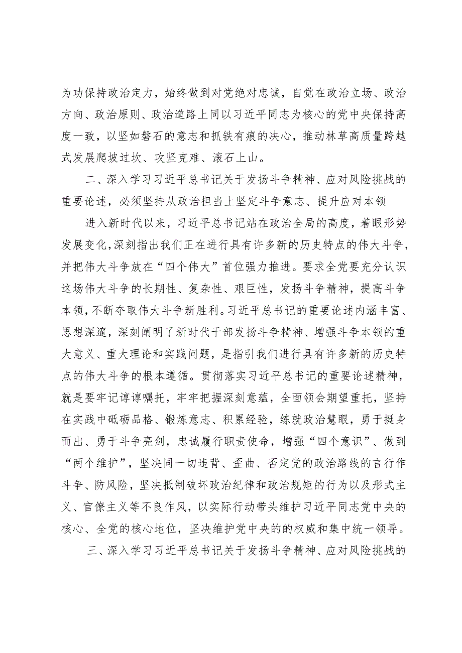 【理论中心组学习发言】2024年厚植抓执行促落实提效能斗争险防本领.docx_第2页