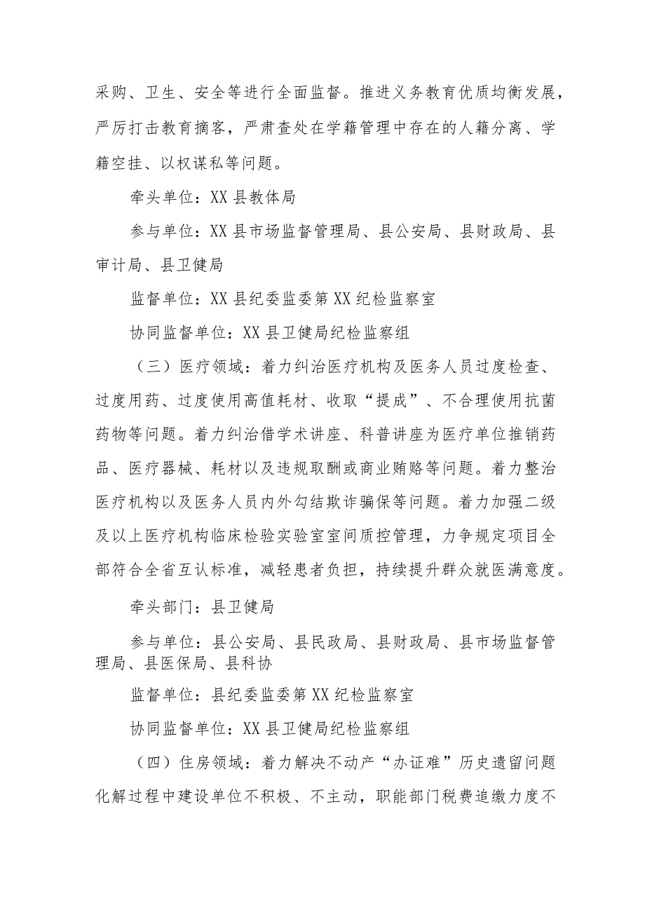 2024年全县开展《群众身边不正之风和腐败》问题集中整治专项方案.docx_第3页