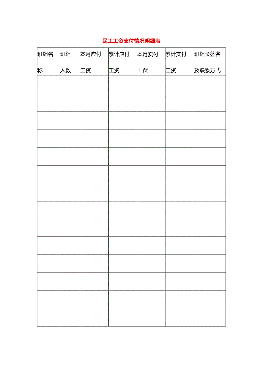 民工工资支付情况明细表模板.docx_第1页